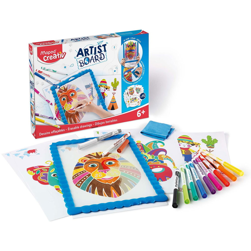 MAPED Creativ Texture Art Kit with Drawing Table, Multicolor (Model Number:  907038)